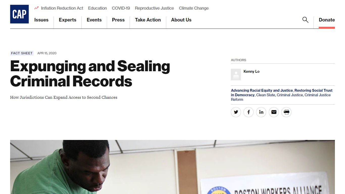 Expunging and Sealing Criminal Records - Center for American Progress